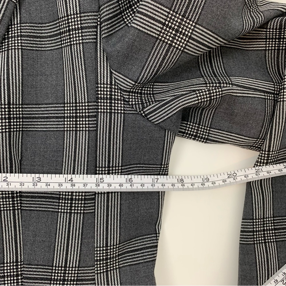 Riani Blazer Sz 8 Wool Blend 2 Buttons Black White Houndstooth Checkered Elegant - Picture 8 of 16